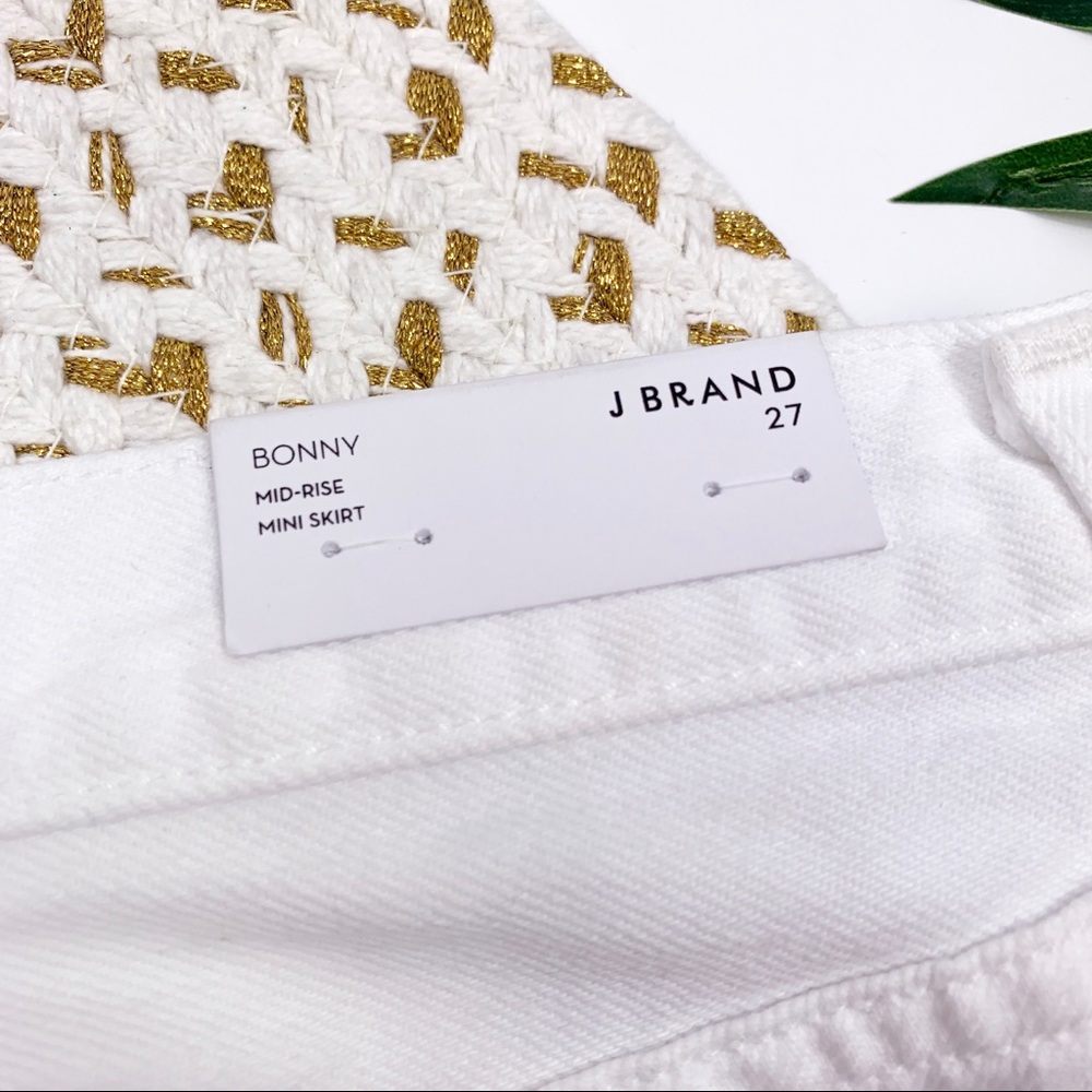 J Brand Bonny Mid Rise Mini Skirt White Jean Skirt - Picture 6 of 8